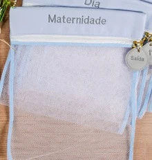 Maternity Organizer Bag Kit 4 And 6 Units. Luxury Nylon - 淺藍色 - 查看 2