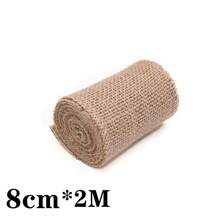2m/Roll Burlap Jute Linen Ribbon, Handmade Gifts Packaging Christmas Lace, Wedding Party Winter Decoration, DIY Crafts Wrapping Costume Accessories - Khaki - View 20