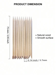 10/50/100/200/500/2000 Stücke 114mm/4,49" Orangenholzstäbchen für Nagelhautentferner & Nagelreinigung, geeignet für Nagelstudios & DIY Nagelkunst, Nagelbedarf, Nagelwerkzeuge, Nagelkunst Werkzeuge, Schulbedarf, Nägel, Nagelwerkzeuge für Aufklebe-Nägel