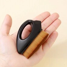 1 cọ đánh phấn #55, cọ đánh phấn mini hình bàn là không đường nối bán chạy nhất, cọ trang điểm - màu đen - Xem 6