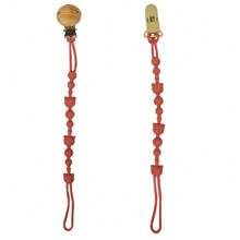 2 件装奶嘴夹，一体式设计奶嘴夹，柔软灵活的硅胶婴儿奶嘴夹，带纹理，适合男孩和女孩 - 彩色 - 查看 11