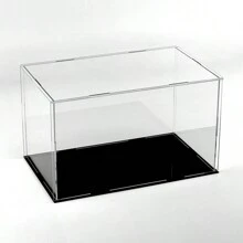 Caja de exhibición coleccionable, caja de acrílico transparente ensamblada, alternativa a caja de vidrio, utilizada para exhibir figuras, almacenamiento y organización de juguetes en el hogar - Blanco - Ver 9