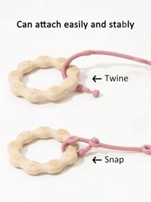 PopLittleOne 1PC Baby Silicone Pacifier Chain Soft Baby Newborn Things Circular Ring Shape Baby Accessories Cute Baby Essentials - Multicolor - View 5