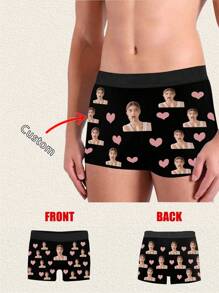 1-Piece Customized Picture Underwear, Customized Underwear With Photos, Photo Customization, Pattern Customization, Personalized Gifts For Boyfriends, Husbands And Fathers.,Dawg,Colorful,Cute,Adorable,Contracted,Funny,Custom,Unique,Customized,Personalized,Ideal Gifts For Him,Boyfriend,Girlfriend,Family,Friends,Grandparents,Children,Her