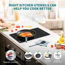 IsEasy Induction Hob 30 Cm 2 Plates Glass Ceramic Built-In Induction Hob Timer 3400W