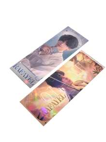 1 pieza Marcapáginas/Tarjeta con efecto holográfico brillante, que presenta a los personajes de la popular serie de anime "Amor en el Espacio Profundo", un juego romántico, un perfecto artículo de colección y accesorio que muestra a los personajes en 3D con un impactante efecto holográfico