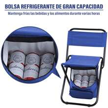 SHIXIONG Silla de Pesca, Silla Portatil con Bolsa enfriadora, Sillas Plegables Camping para Acampar, Pesca al Aire Libre, Senderismo (Verde)