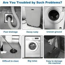 4 Pcs Shock And Noise-Proof Washing Machine Support, Noise Reducing And Anti Slip Anti Vibration Rubber Washing Machine Feet Pads, Anti-Walk Dryer Washer Vibration Pads, Washing Machine Stabilizer