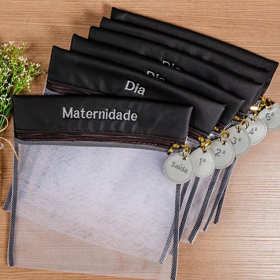 Maternity Organizer Bag Kit 4 And 6 Units. Luxury Nylon - 黑色 - 查看 1