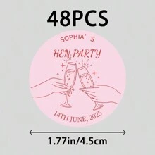 Bộ 48/96 miếng dán tiệc độc thân màu hồng và đỏ tùy chỉnh, nhãn túi tiệc độc thân bóng tùy chỉnh, thẻ cưới tròn cho tiệc cưới cô dâu, đa chức năng, trang trí, có thể tái sử dụng, hiện đại, nhiều màu sắc, dễ thương, cổ điển, hoạt hình, dễ thương, vui nhộn, công nhân, khách hàng, học sinh, trẻ em, cho doanh nghiệp/công ty/văn phòng, cho trường học, đồ dùng học tập, trở lại trường - Nhiều màu - Xem 17