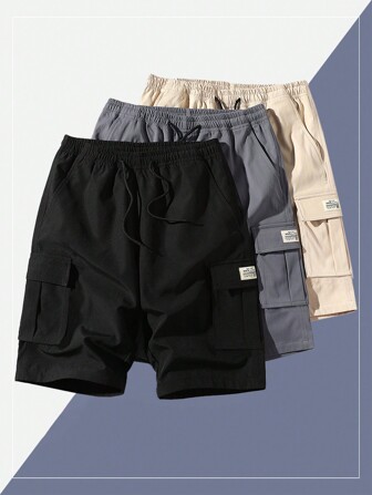 Men's Light Summer Utility Shorts, Casual Breathable Outdoor Bermuda Shorts