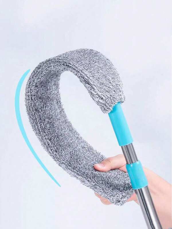 1 set, perie de praf din microfibră cu tijă de prelungire, praf extensibil lavabil, curățător de praf retractabil, perie de curățare uscată umedă cu dublă utilizare, perie multifuncțională pentru îndepărtarea prafului, potrivită pentru canapea extensibilă și fundul mobilierului, articole de curățare, bucătărie, articole de bucătărie, curățare