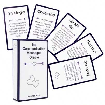 54 Cards, No Communication Message Cards, Oracle Card Board Game