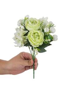 1 Stück künstliche Pfingstrosenblumen Seide Hortensie Bouquet Hochzeitsdekoration DIY Kranz Material, Brautstrauß, Handgelenk-Blume, Brustblume, Kopfschmuck Dekoration Accessoires, Hochzeitsauto Dekoration, Türbogen Dekoration, Zuhause, Esszimmer, Schlafzimmer, Vase Dekoration, Geburtstags Party Dekoration Material, Valentinstag und Neujahrsgeschenk, Valentinstag, Geschenk