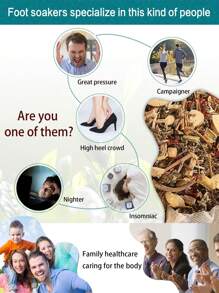 30pcs Herbal Foot Bath Powder With Moxa & Ginger Essence, Foot Care For Dry Cracked Heels, Softening Calloused Skin, Aids Sleep - Foot Bath Bag - View 5