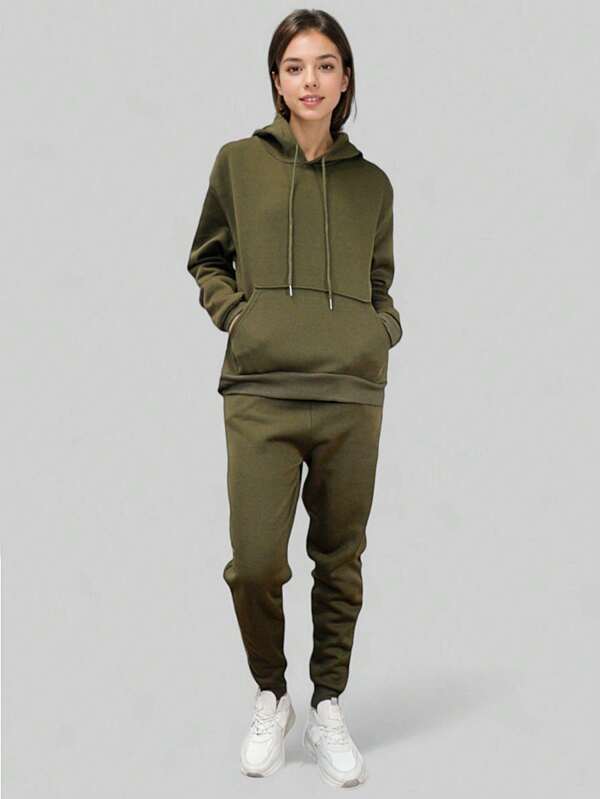 Conjunto de sudadera con capucha termico para mujer