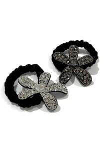 Faixa de cabelo com flor de diamante brilhante para meninas/corda de cabelo - Multicolorido - Visão 2