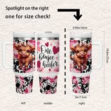 1 件 High Altitude Bull 保温杯，40 盎司不锈钢保温杯，随行杯，双层真空保温旅行杯，个性化设计，双层保温，适合家人和朋友返校礼物 - 彩色 - 查看 2