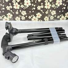 Baston Inteligente Plegable Con Luz Ajustable - Negro - Ver 2