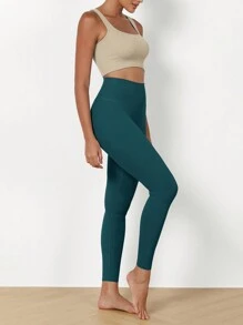 ODODOS ODCLOUD Buttery Soft Lounge Yoga Leggings For Women 7/8 Length 25" High Waist Yoga Pants - Forest Teal - 查看 4