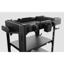 Xe đẩy tiện ích thương mại đa năng Hyper Tough Hyper Stack 3 tầng 36", sức chứa 500 lb, màu đen, trang trí ngoài trời - màu đen - Xem 5