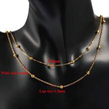 1 m/39,37 po Chaîne dorée brillante de haute qualité en acier inoxydable, convient pour la création de bijoux de mode DIY tels que colliers, bracelets, bracelets rigides, chaînes de sac et accessoires vestimentaires, idéal pour porter lors des fêtes, des anniversaires, de Noël, du Nouvel An et de la Saint-Valentin - chaîne - Voir 22