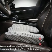 1pc/2pcs Mesh Car Booster Seat Cushion, Innovative Honeycomb Wedge Memory Foam Seat Pad, Enhanced Breathability And Support, Car Cushion For Relieving Buttock Pain, Suitable For Car, RV, Office Chair, Sofa
