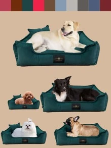 Pet Bed XG 95 Cm X 75 Cm Waterproof Bottom For Large Breeds Velvet Rectangular Dog Bed Size GG 85 Cm X 70 Cm Soft Cloud Pet Bed For Large Dogs Cats Rabbit Suede Washable Bed For Pets Dogs And Cats G 70 Cm X 60 Cm Luxury Pet Bed Suede Bed Comfort 60 X 50 Siliconized Filling And Reinforced Zipper Medium Dogs And Cats Rectangular Velvety Fabric Bed 50 X 40 For Small Dogs Washable Luxury - 綠色 - 查看 1