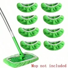 1/3PCS Green Reusable Mop Pads Refills Fit For - Washable Microfiber Wet And Dry Mop Pad Compatible With Sweeper Mops, Perfect For Surface And Hardwood Floor Cleaning(Mop Is NOT Included) - Multicolor - View 3