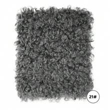 1 pieza Tela de rizos de oveja premium suave de 50 cm x 82 cm, material para el cabello de muñecas de peluche, tela artesanal para ropa DIY