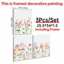 3 bức tranh màu nước hoa lá, tranh nghệ thuật cánh đồng hoa dại, tranh in hình thực vật nhiều màu sắc, tranh canvas, trang trí nhà cửa cho phòng khách, phòng ngủ, quà tặng sinh nhật và tốt nghiệp. - Nhiều màu - Xem 14