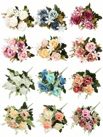 1 件，鲜艳的人造牡丹茶花 - 春节、情人节装饰品和礼物 - 逼真、持久、易于使用的房间、卧室、婚礼、生日、母亲节装饰品