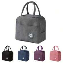 1pc Portable Lightweight Tote Insulated Bag Lunch Bag Outdoor Picnic Bag, Bento Bags For Students, Beach Carrying, Keeping Food Fresh, Multi-Kinetic Work And Outdoor Camping Bento Bags, Leisure Style