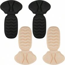 2pcs/Set Self-Adhesive Transparent Silicone Heel Grips, Soft Cushion Insoles For High Heels, Shoes, Sandals, Sneakers, Adjustable Size - Black - View 7