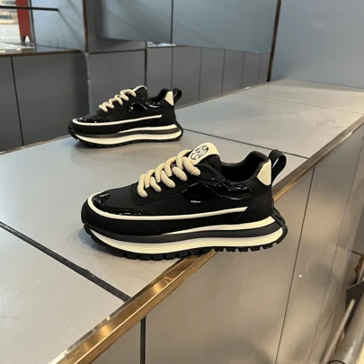 Men's Casual Sneakers With Thick Soft Sole, , Lightweight, Fashionable Chunky Sneakers For Hiking