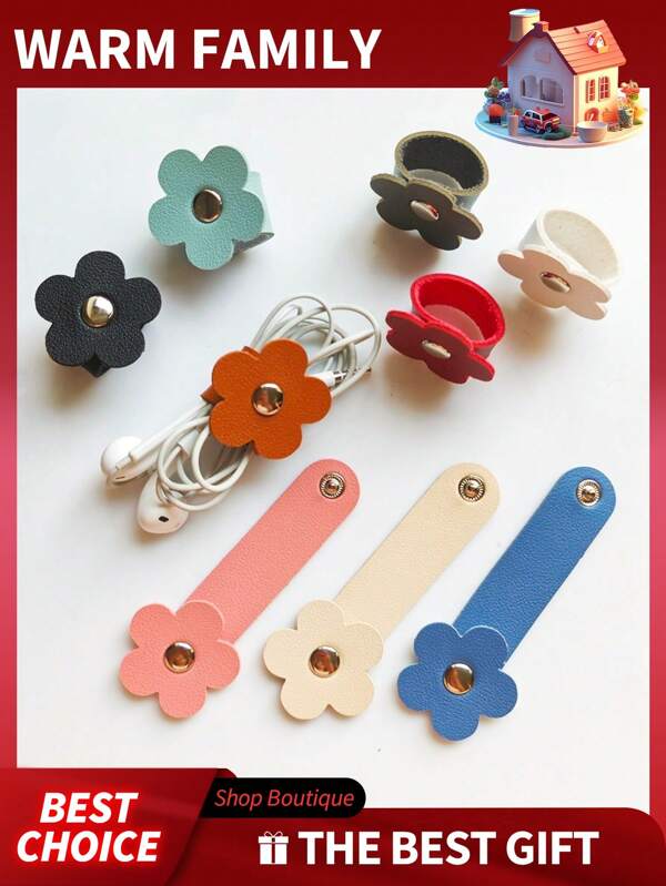 9/6/3/1pc Mixed Color Heart Shaped Cord Organizer, Earphones Headphones Cable Winder Organizer, PU Leather Cable Organizer, Gifts For Men Women Charger Case Office Must Haves Digital Bag Cable Camera Bag Electronic Data Cable Organizer Storage Power Bank Cover For Wallet Travel Camera Bag Women Man Child's Christmas Gifts Essential Teacher Supplies Waterproof Lightweight Large Capacity Portable Accessories,Boho Vibes