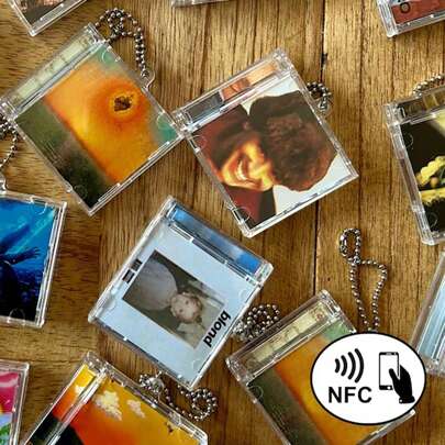 Custom Mini CD Keychain With NFC / Personalized Music Gift – Retro Style / Spotify Mini CD Keychain / Gift For Christmas / Custom Gift, Durable, Colorful, Cute, Adorable, Funny, Kawaii, Y2K, Stylish, Unisex, Casual, Custom, Personalized, Unique, Customized, Ideal Gifts For Him, Ideal Gifts Junior High School Students, Middle School Students, High School Senior High School Students, College Students, University Students, Freshman, Sophomore, Underclassmen,Practical Gift