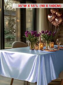 1件纯色桌布，可水洗，适用于婚礼、派对、餐厅、户外野餐，可重复使用装饰