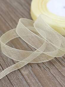 50M/Roll 1.2cm Wide Tulle Ribbon, Gift Packaging, Cake Baking, Flower Bouquet, Wedding Decor, Handmade Flowers, Headpieces, Brooches, Clothing Accessories