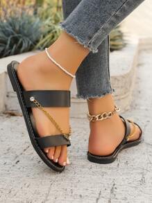 Luipaardprint slippers voor dames met strik, open teen hoge hak teenslippersandalen