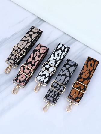 时尚豹纹可调节肩带适用于单肩包、斜跨单肩包、手提包、DIY替换配件适合青少年、女孩、大学生、礼品装饰、礼品配饰、礼品