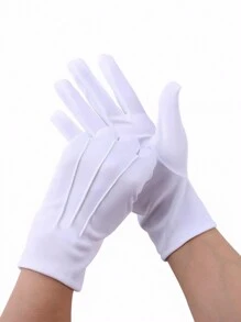 White Polyacrylonitrile Mittens For Men And Women Ceremonial Work Protection Wear-Resistant Inspection Gloves For Parade Performance Thin