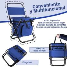 SHIXIONG Silla de Pesca, Silla Portatil con Bolsa enfriadora, Sillas Plegables Camping para Acampar, Pesca al Aire Libre, Senderismo (Verde)