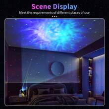 Night Light Projector With Remote Control Astronaut Galaxy Projection Lamp Starry Sky Rocket Nebula Bedroom Christmas Gift - White - View 5