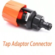 Tap Adaptor Connection,Tap Hose Adapter For Kitchen Sink Universal For Kitchen Screwed Tap To Garden House Pipe - 亮橙色 - 查看 1