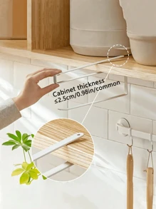 2 Stücke selbstklebende Edelstahl Küchenrollenhalter, wandmontiert, geeignet für Küche, Arbeitsplatte, Schrank, Badezimmer, schwarz, ohne Bohren erforderlich