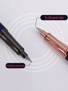 [Customized] Engraved On The Pen Shaft / Provide 1pc Elegant, Fashion, Beautiful Custom Ink Refillable Fountain Pen With 0.28mm Fine Nib / Smooth Writing, Comes With 30pcs Ink Cartridges 3.4mm In Diameter, Thoughtful Daily Writing/Calligraphy Pen, Personalized Gift For Valentine's Day, Christmas, Father's Day, Teacher's Day, Thanksgiving Back To School