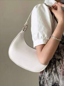Vrouwen Mini Underarm Baguette Tas, Niche Design Trendy Veelzijdige Handtas