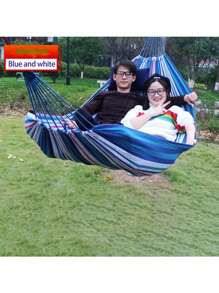 1pc-260CM Thick Canvas Hammock, Outdoor, Home, Travel, Camping Anti-Rollover Outdoor Single Hammock Swing