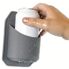 1 件装硅胶淋浴啤酒架，带手柄的壁挂式饮料罐架，多功能壁挂式洗漱用品架，浴室饮料架，通用智能手机支架，防水粘贴式杯架，家庭必备浴室/浴室配件